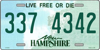 NH license plate 3374342
