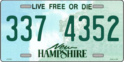 NH license plate 3374352