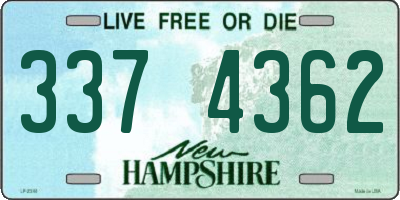 NH license plate 3374362