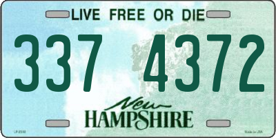 NH license plate 3374372