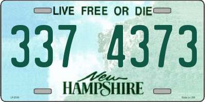 NH license plate 3374373