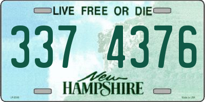 NH license plate 3374376
