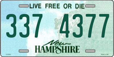NH license plate 3374377