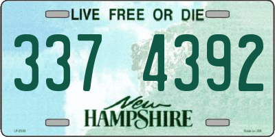 NH license plate 3374392