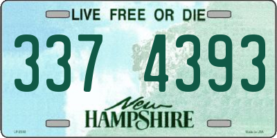 NH license plate 3374393