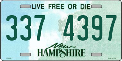 NH license plate 3374397