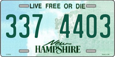 NH license plate 3374403