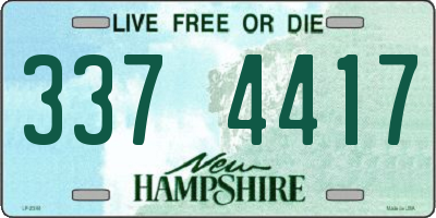 NH license plate 3374417