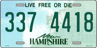 NH license plate 3374418