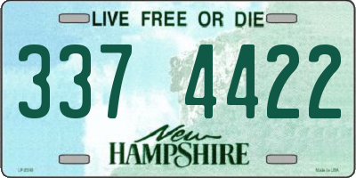 NH license plate 3374422