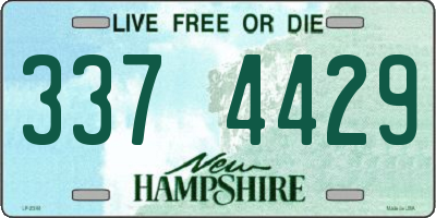 NH license plate 3374429