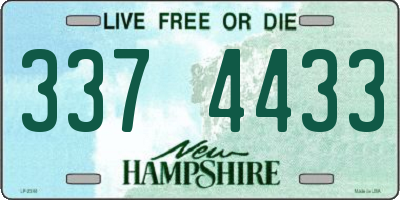 NH license plate 3374433