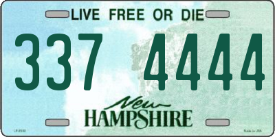 NH license plate 3374444