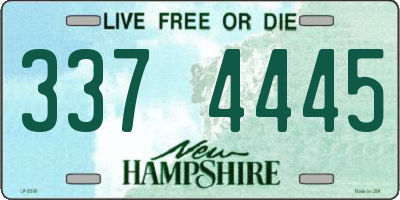 NH license plate 3374445