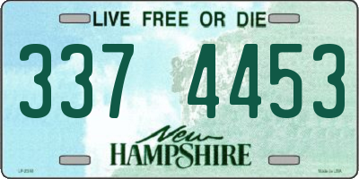 NH license plate 3374453