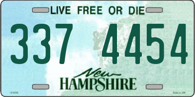 NH license plate 3374454