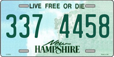 NH license plate 3374458