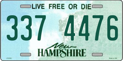 NH license plate 3374476