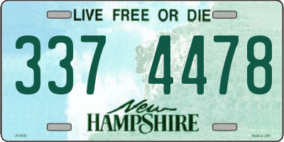 NH license plate 3374478
