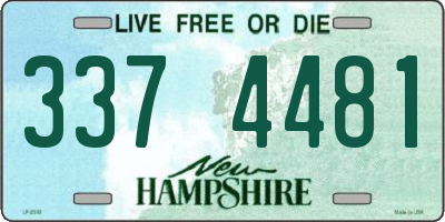NH license plate 3374481