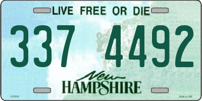 NH license plate 3374492