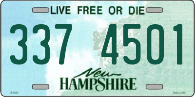NH license plate 3374501