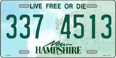 NH license plate 3374513