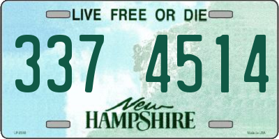 NH license plate 3374514