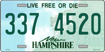 NH license plate 3374520