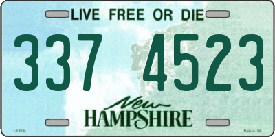 NH license plate 3374523