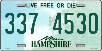NH license plate 3374530