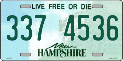 NH license plate 3374536