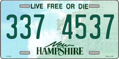 NH license plate 3374537