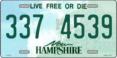 NH license plate 3374539