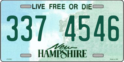 NH license plate 3374546