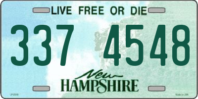 NH license plate 3374548