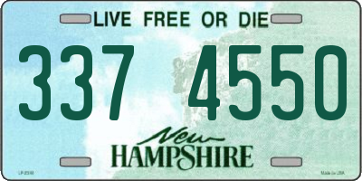 NH license plate 3374550