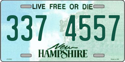 NH license plate 3374557