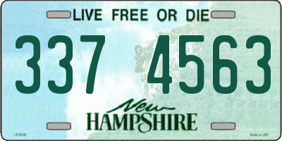 NH license plate 3374563