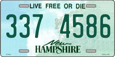 NH license plate 3374586