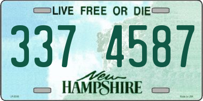 NH license plate 3374587