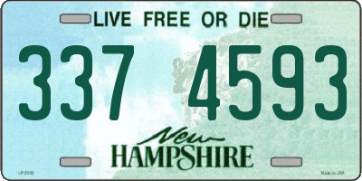 NH license plate 3374593