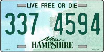 NH license plate 3374594