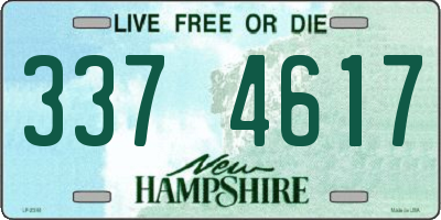 NH license plate 3374617