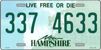 NH license plate 3374633