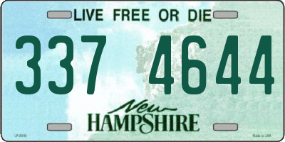 NH license plate 3374644