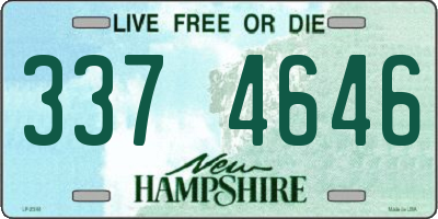 NH license plate 3374646