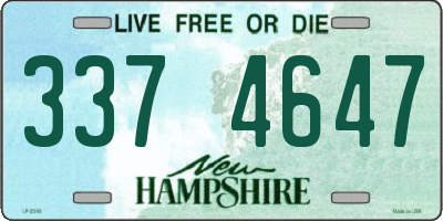 NH license plate 3374647