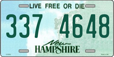 NH license plate 3374648