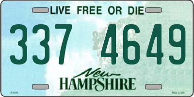 NH license plate 3374649